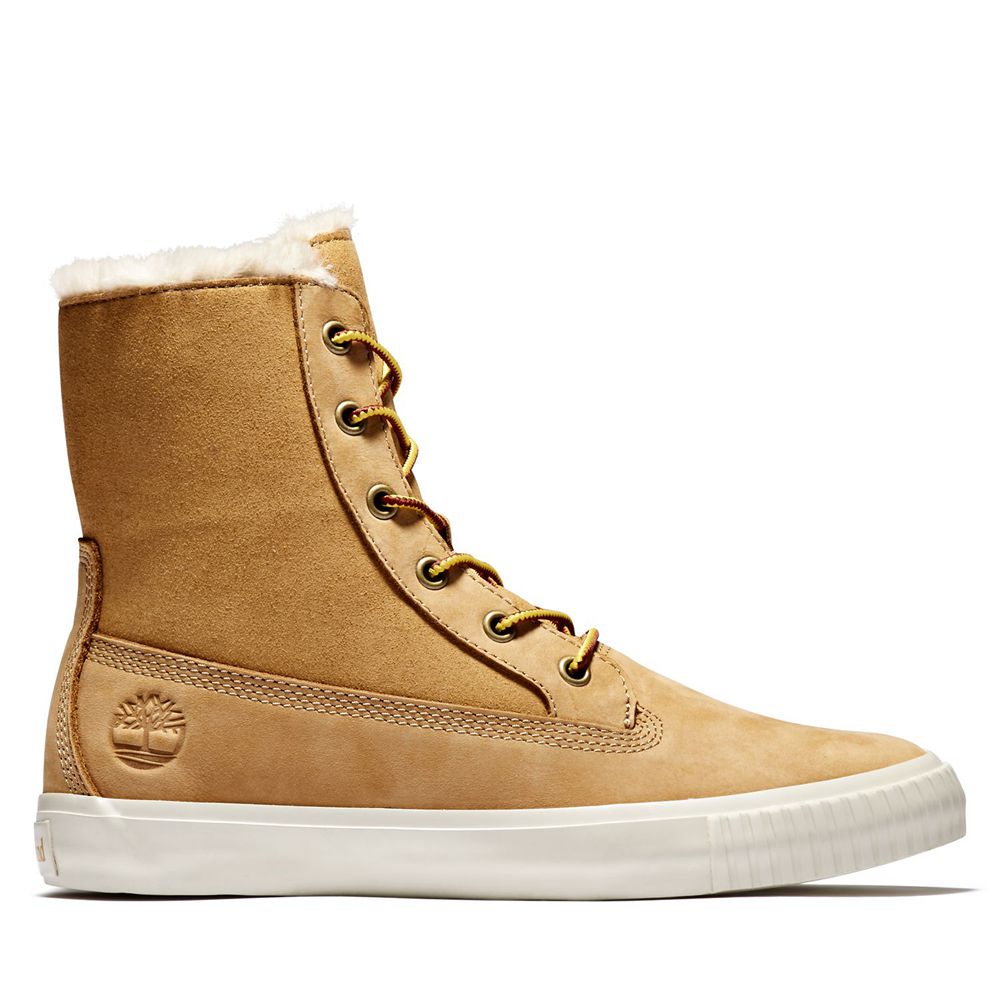 Timberland Μποτες Χιονιού Γυναικεια Καφε - Skyla Bay Fleece Fold-Down - Greece 7123596-AQ